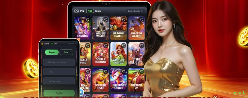 Comparação APP mobile vs versão web da pgbot